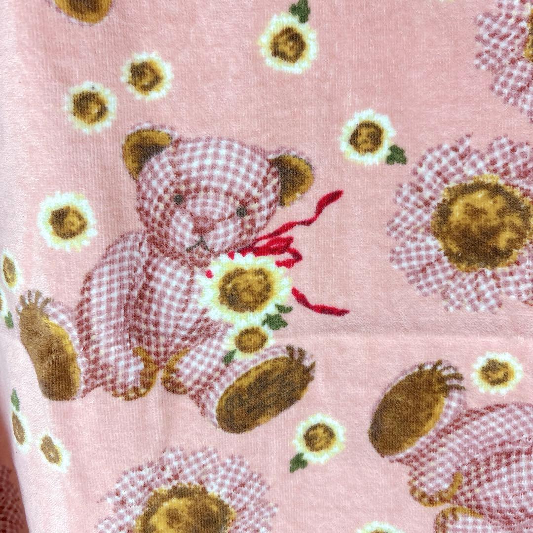 PINK HOUSE（ピンクハウス） バスタオル 花・熊柄 ピンク色