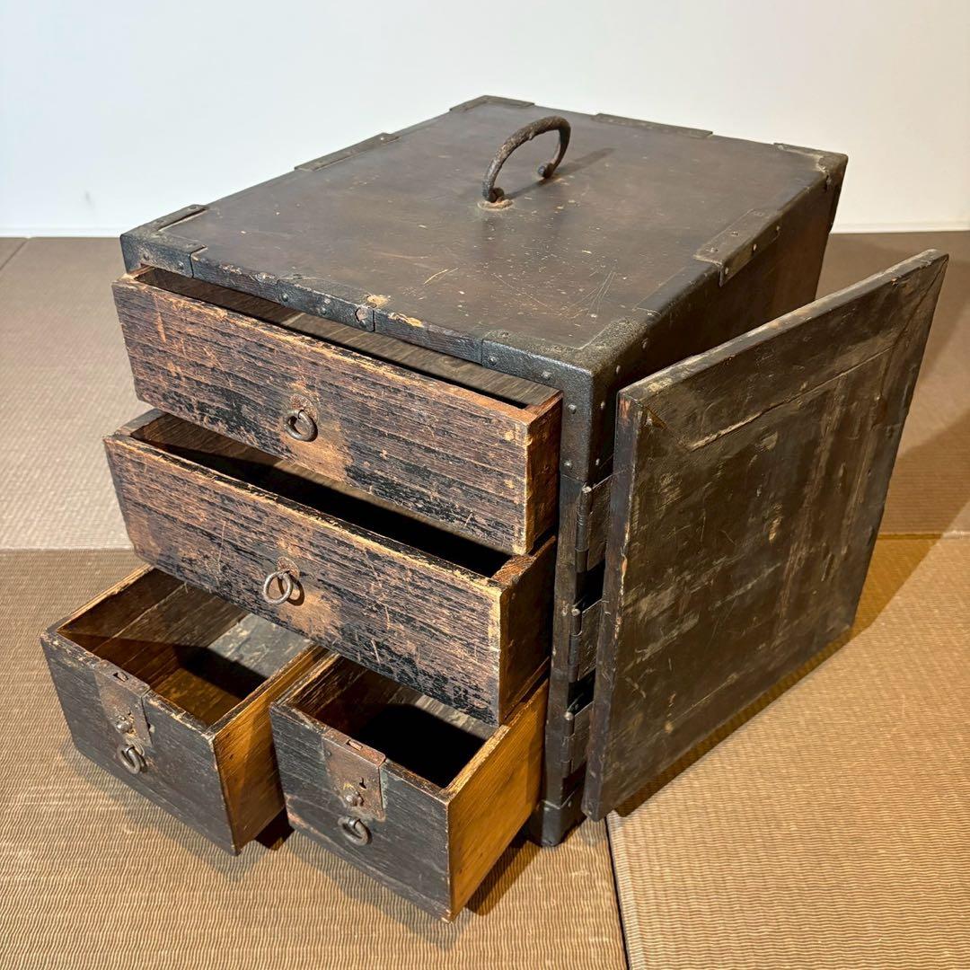 船箪笥 船金庫 古民具 箪笥 銭箱 銭函 時代箪笥 小箪笥 時代箱