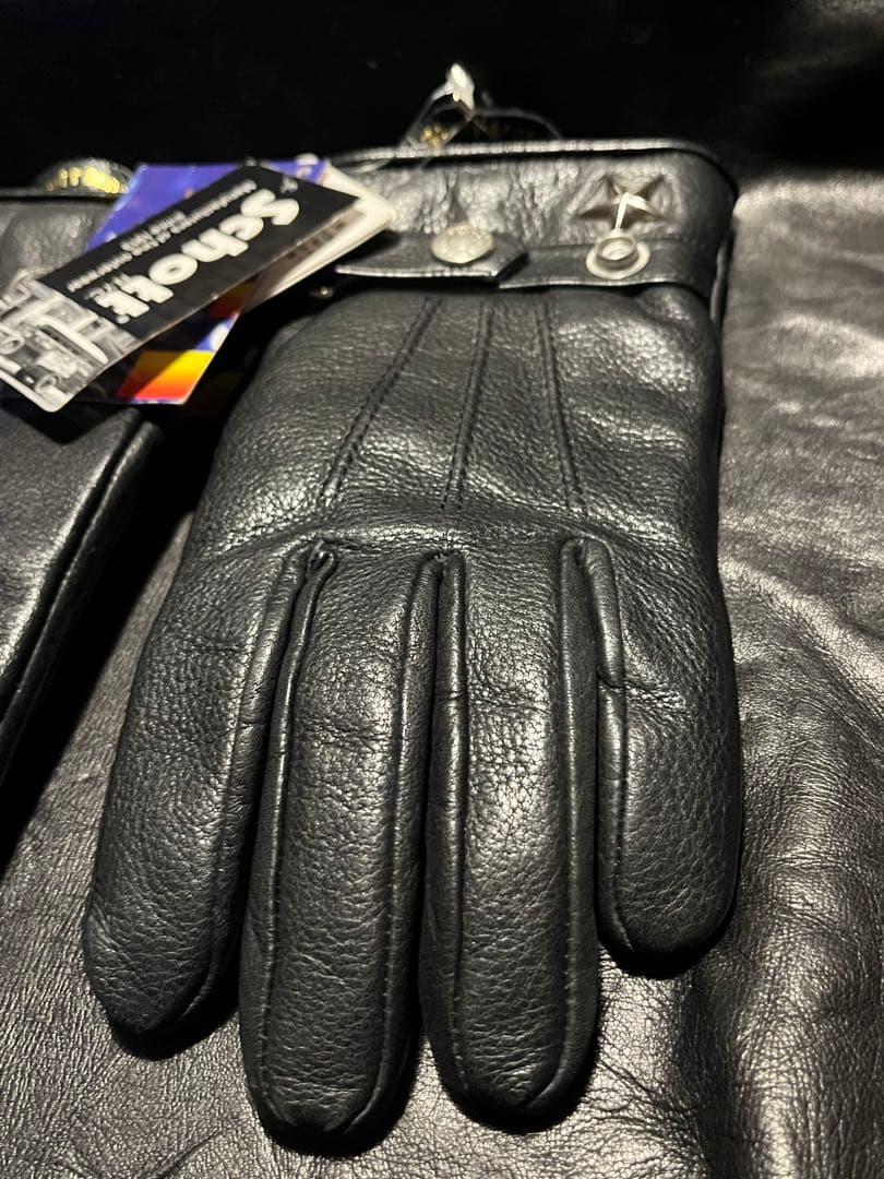 未使用Schott NYC WINTER LEATHER GLOVE BLACK