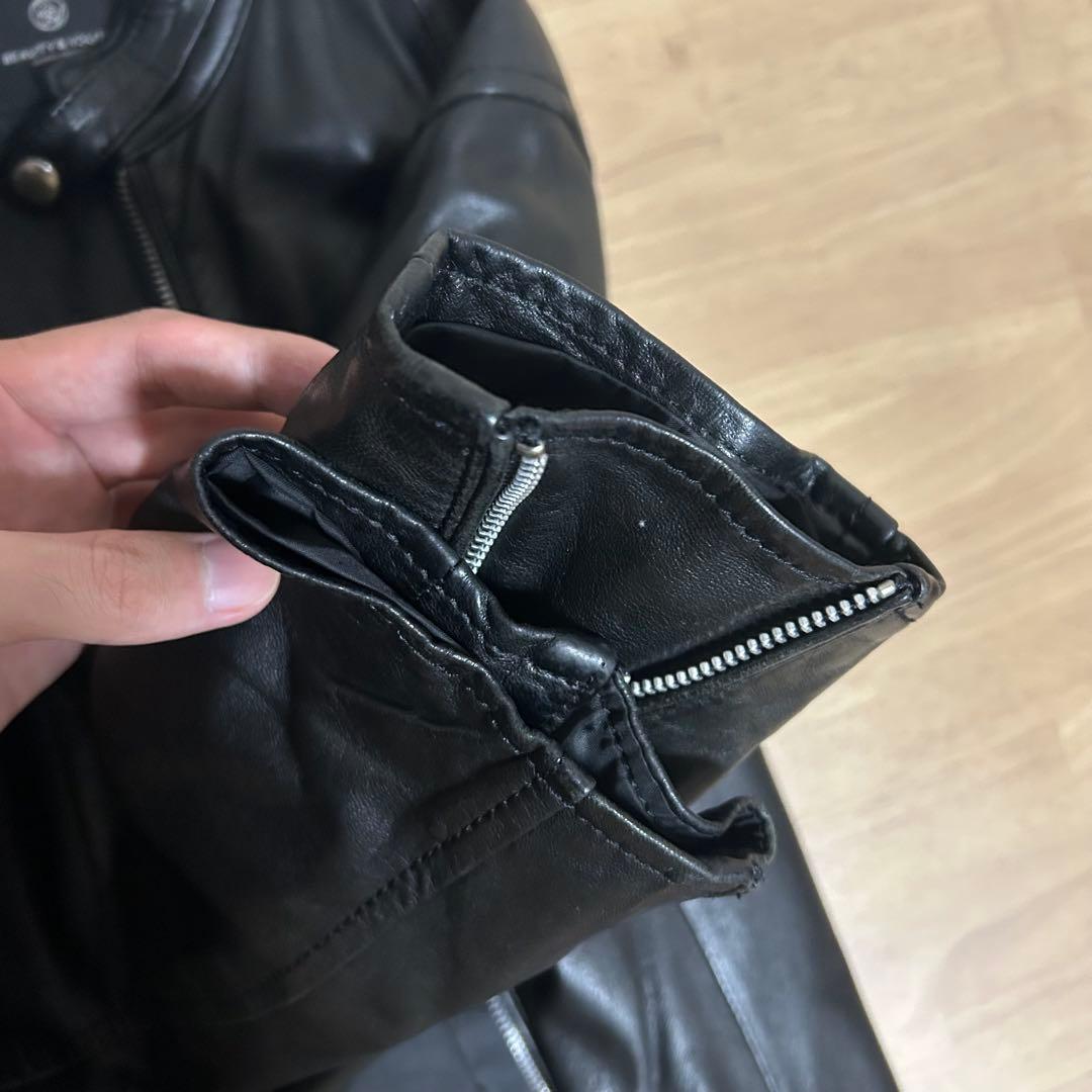 Beauty & Youth シープスキン シングルライダース レザージャケット