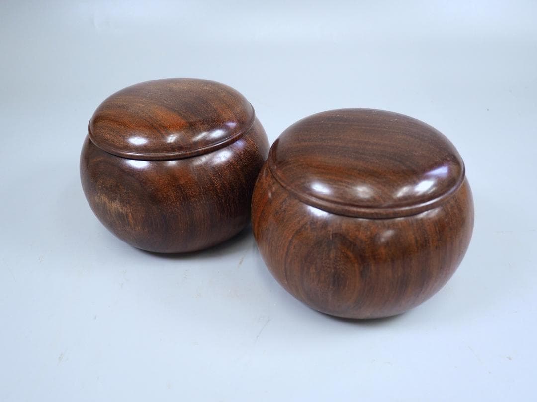 【宮崎県】日向特製蛤碁石36号・花梨碁笥セット