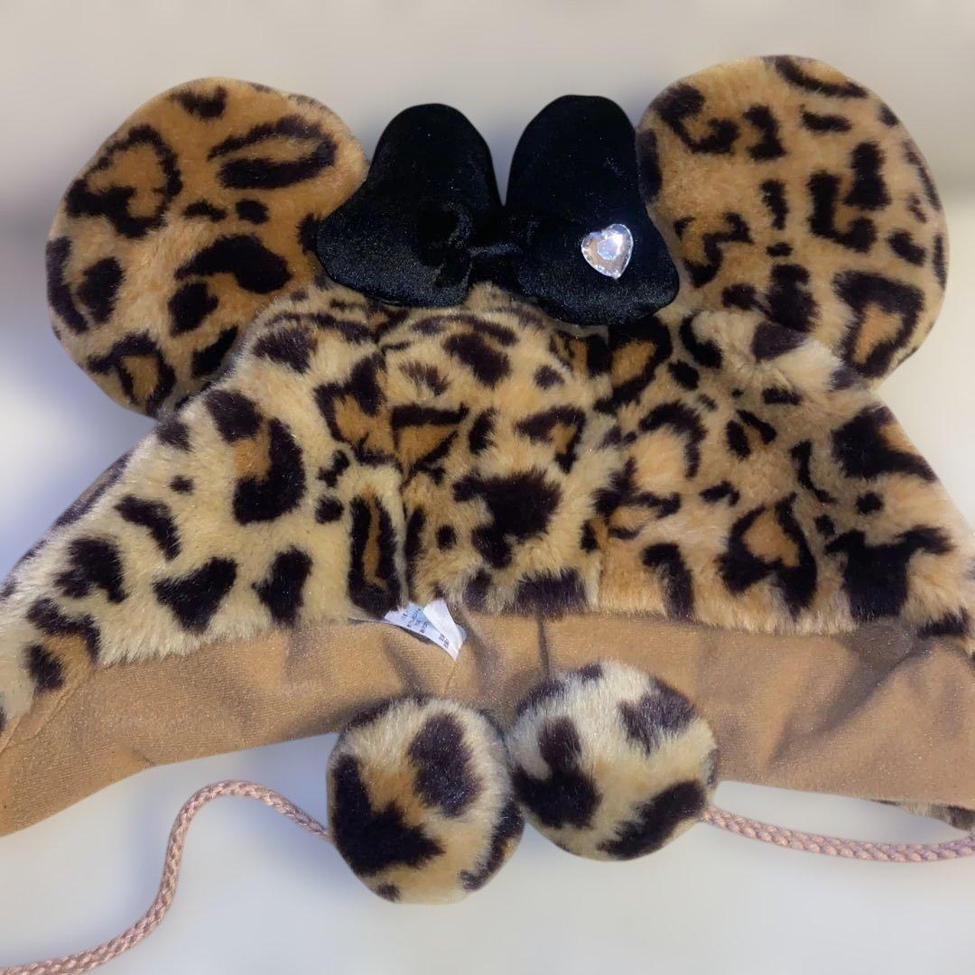 ディズニー　ファンキャップセット売　ミニーちゃん ヒョウ柄