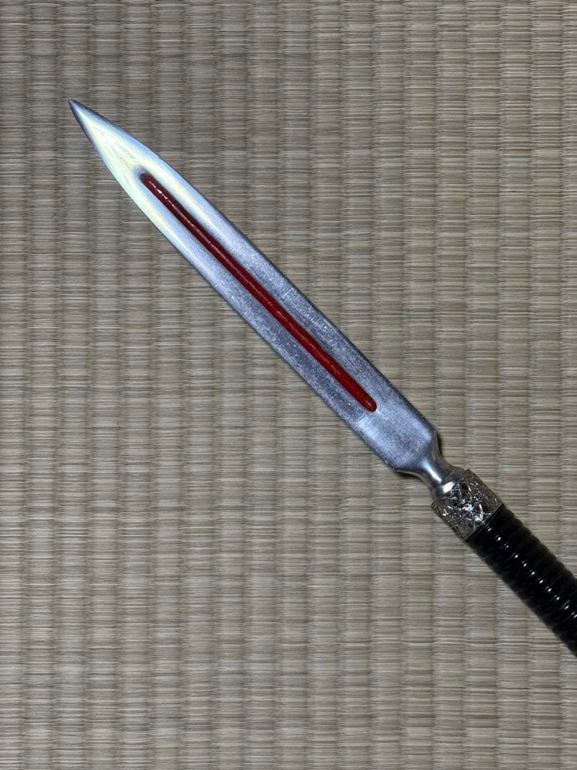 槍　やり　4本継　黒呂　模造刀　模擬刀　美術刀　舞踊　大衆演劇　芝居