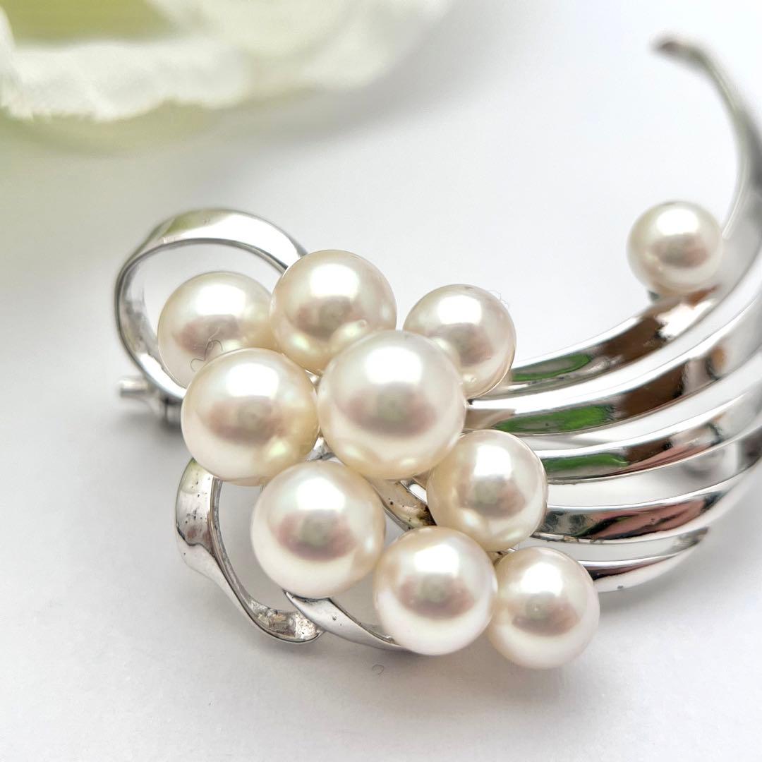 ☆美品☆タサキ　パール　シルバー　ブローチ