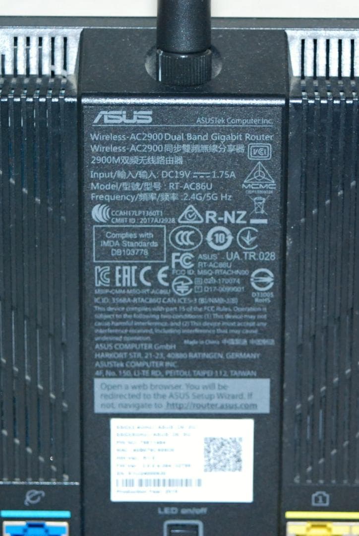 ASUS デュアルバンドゲーミングルーター AC2900 RT-AC86U