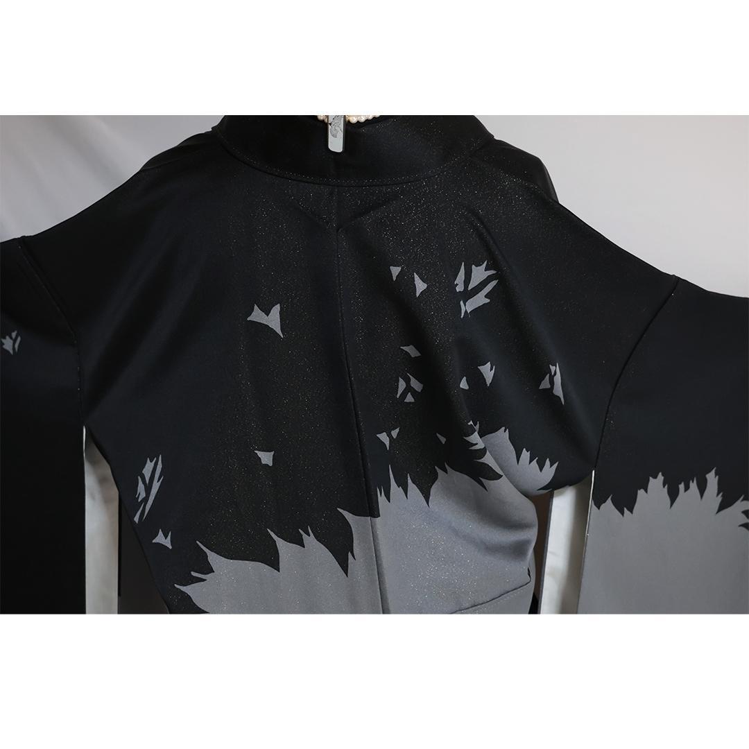 モノトーン系黒グレー■振袖6点セット156.5cm帯新品フルセット成人式GT25