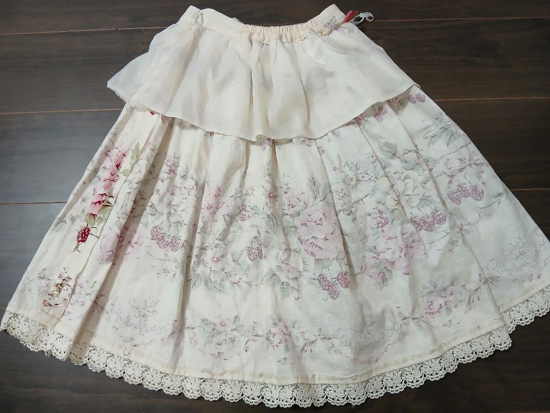 【ワケあり商品】BABY クロスローズプリントスカート