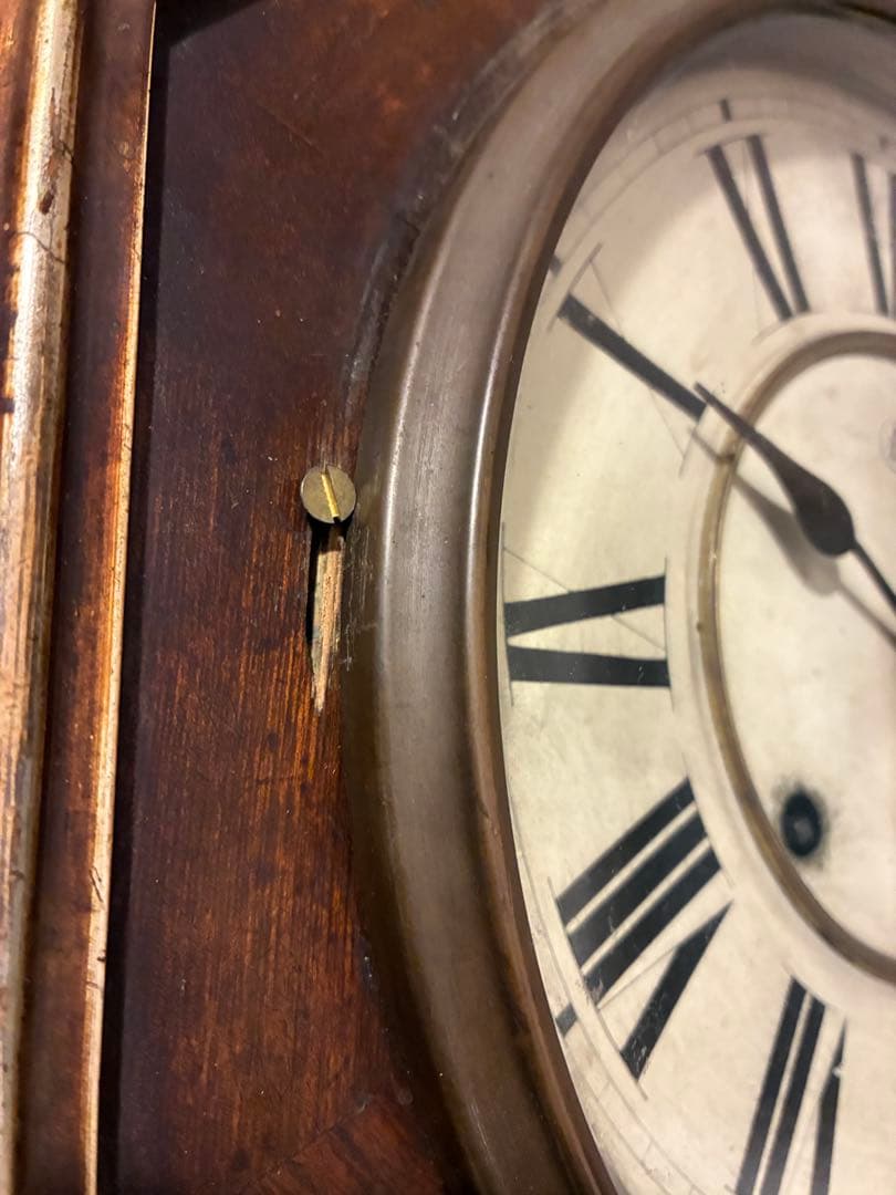 愛知時計　アンティーク柱時計　稼働品