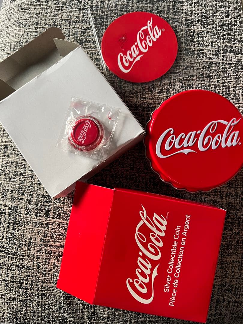 3627【フィジー】2018年1ドル銀貨　コカコーラ　ボトルキャップ銀貨