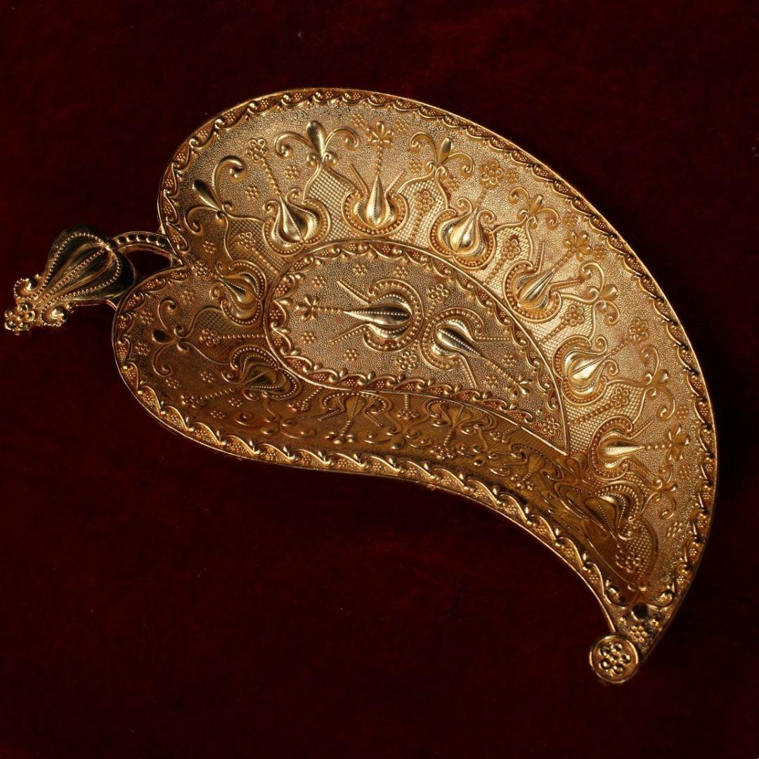 中国美術・金葉皿・純銅微彫・手製・高浮彫・置物・食器・茶器