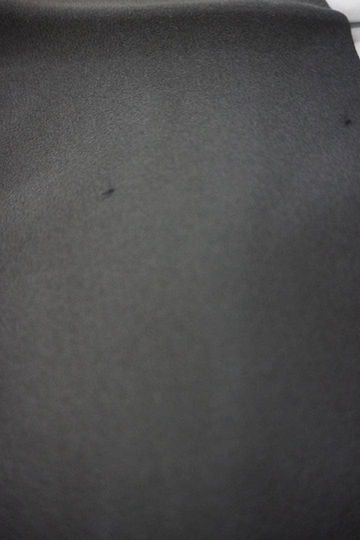 や*き様 白い花の刺繍　黒地付下げ 単衣仕立て