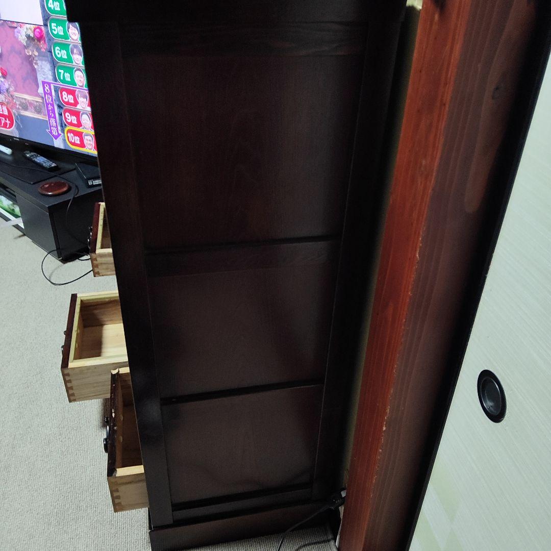 専用です。和箪笥 ダークブラウン　茶箪笥 6引き出し スラットデザイン