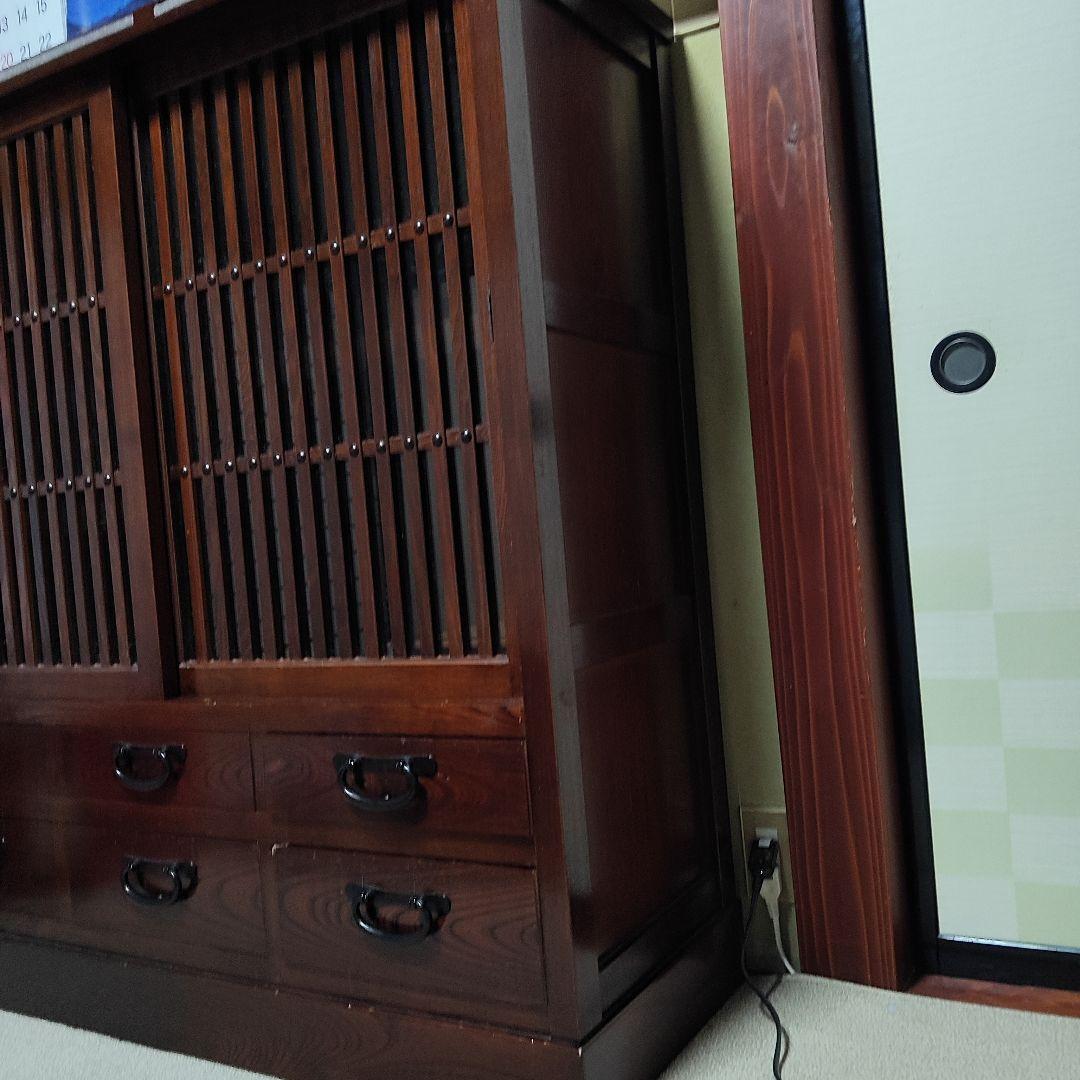 専用です。和箪笥 ダークブラウン　茶箪笥 6引き出し スラットデザイン