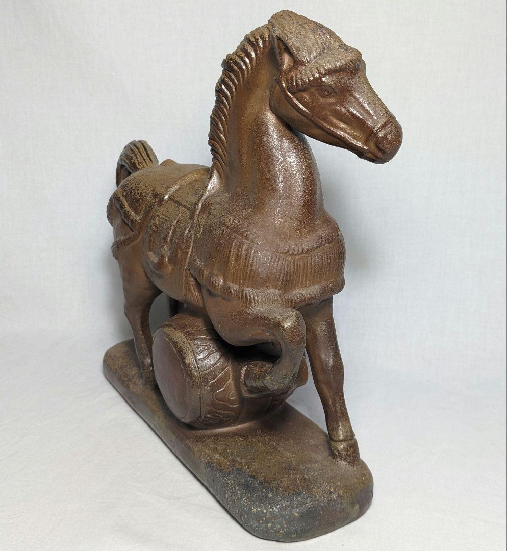 小野田瑞穂 備前焼 午置物 馬 細工物 オブジェ ウマ 縁起物 競馬 金運 財運
