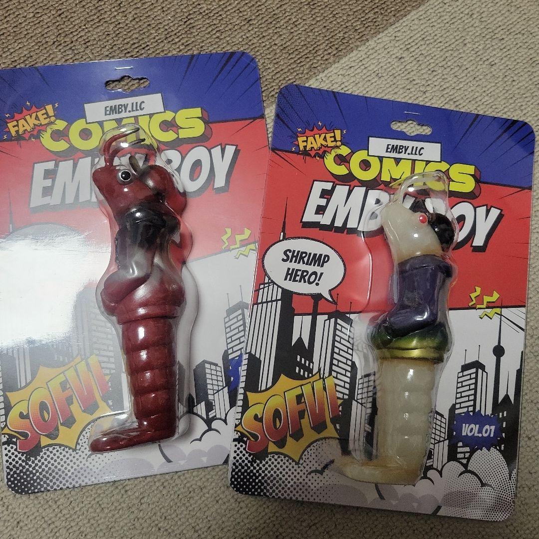 EMBY エンビーくん シュリンプヒーロー 台湾先行版とメタリック2体セット