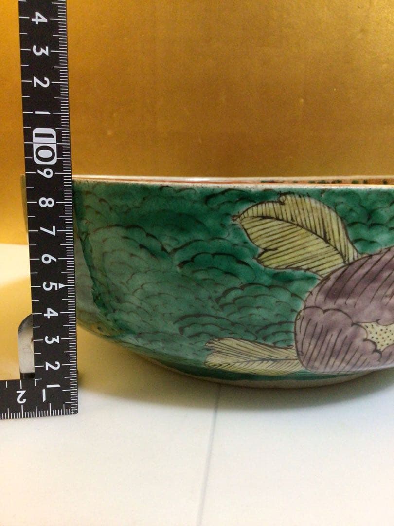 古九谷 銅鑼鉢 共箱付き