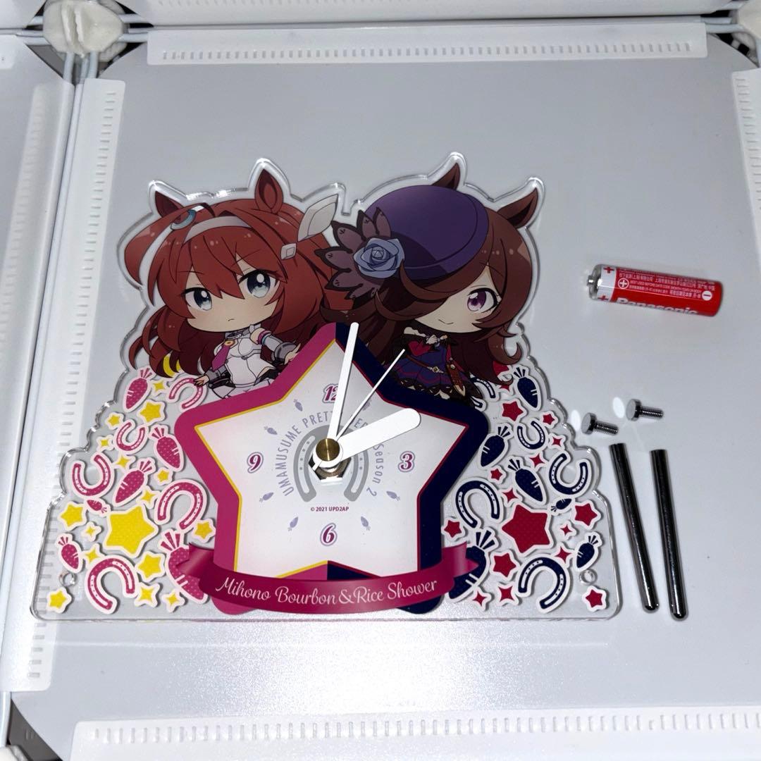 エ*)様 ウマ娘 ぷちちょこアクリル置時計 【ミホノブルボン＆ライスシャワー】