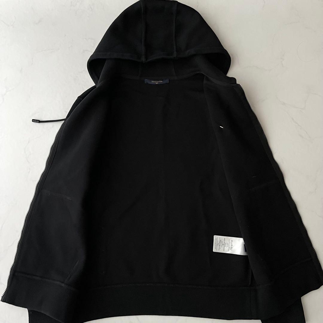 ルイヴィトン ダブルフェイス フルジップパーカー ブラック 黒 S 2021年製