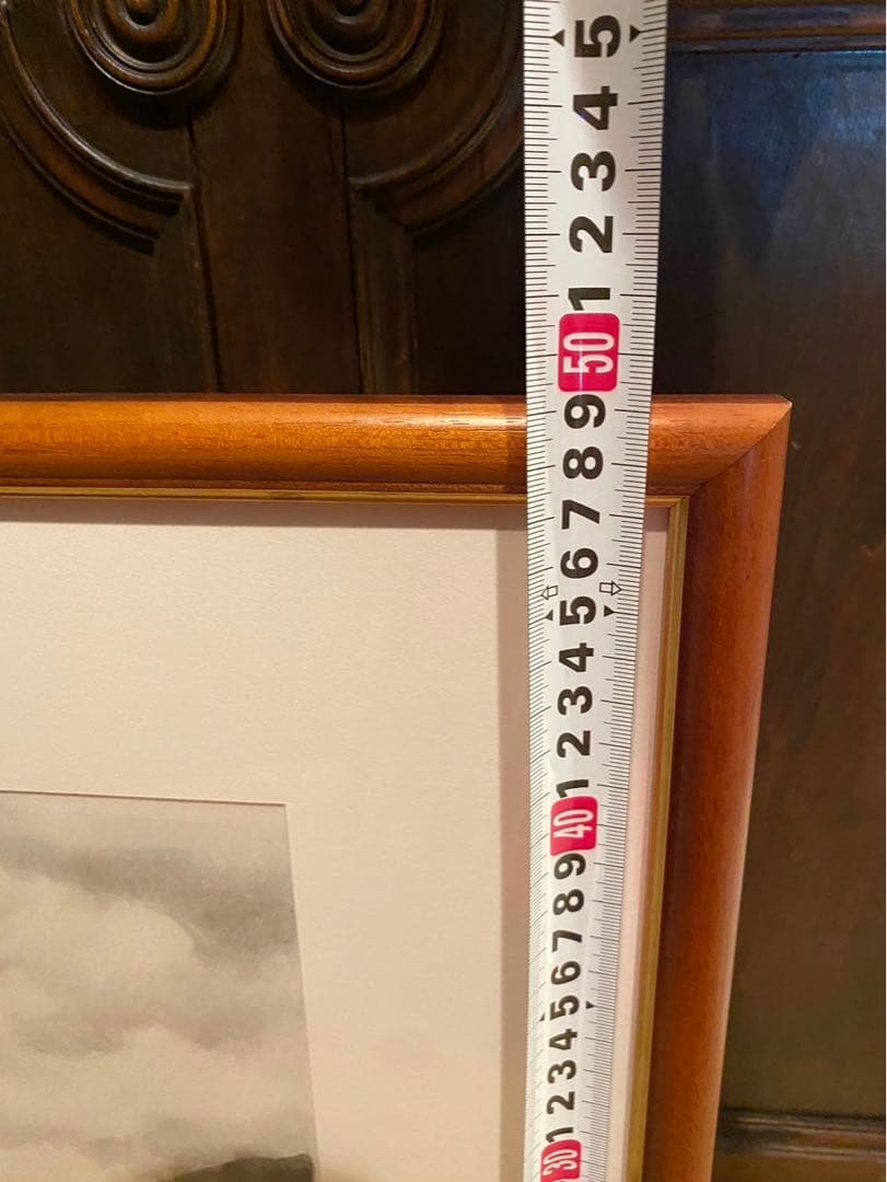 東山魁夷 白雲重疊 水墨 額縁 アート インテリア