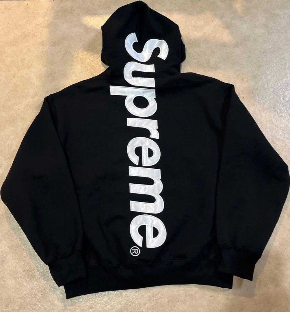 トップス SUPREME FW23 WEEK8 SATIN APPLIQU HOODIE