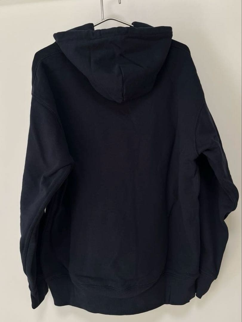 小沢健二　LIFEフッディー ネイビー×グレー×ブルーパーカー　XL