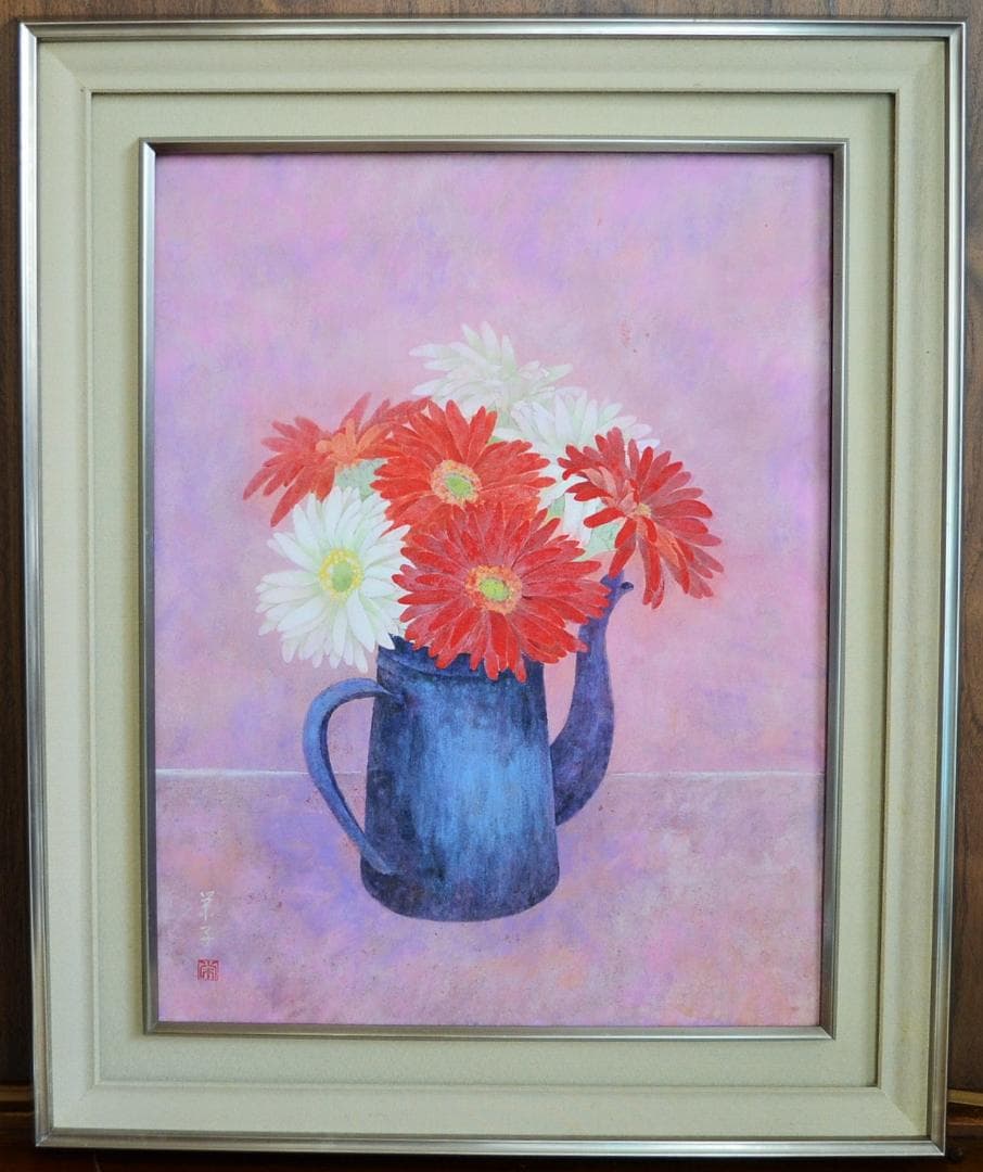 【「ブルーポット」 岩絵の具 額入り】東山魁夷の流派