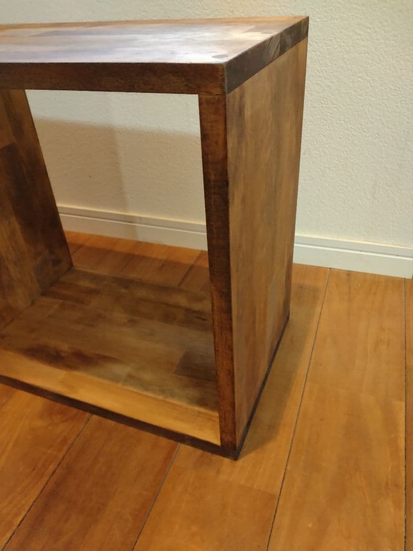 木製　ハンドメイド　オーダー　目の字　棚　ベンチ　ワトコオイル　机　テレビ台