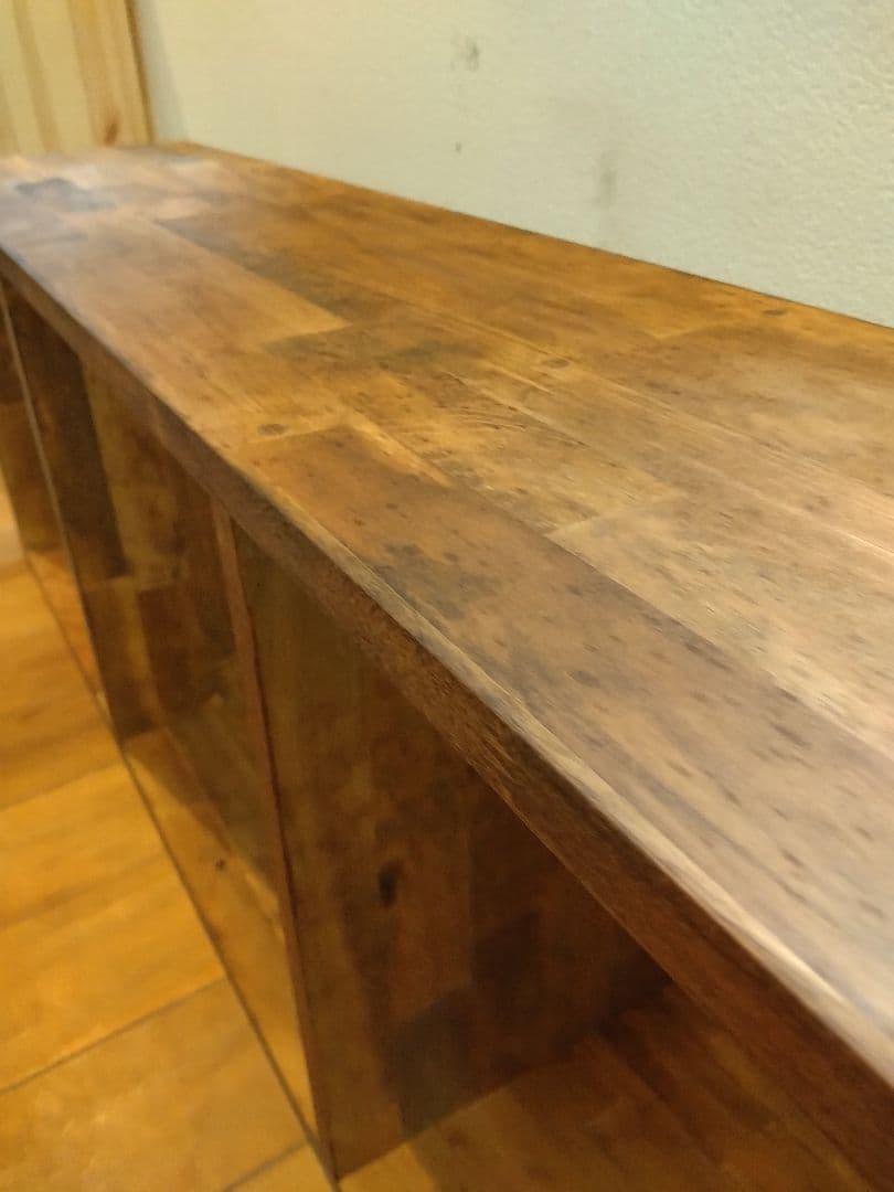 木製　ハンドメイド　オーダー　目の字　棚　ベンチ　ワトコオイル　机　テレビ台