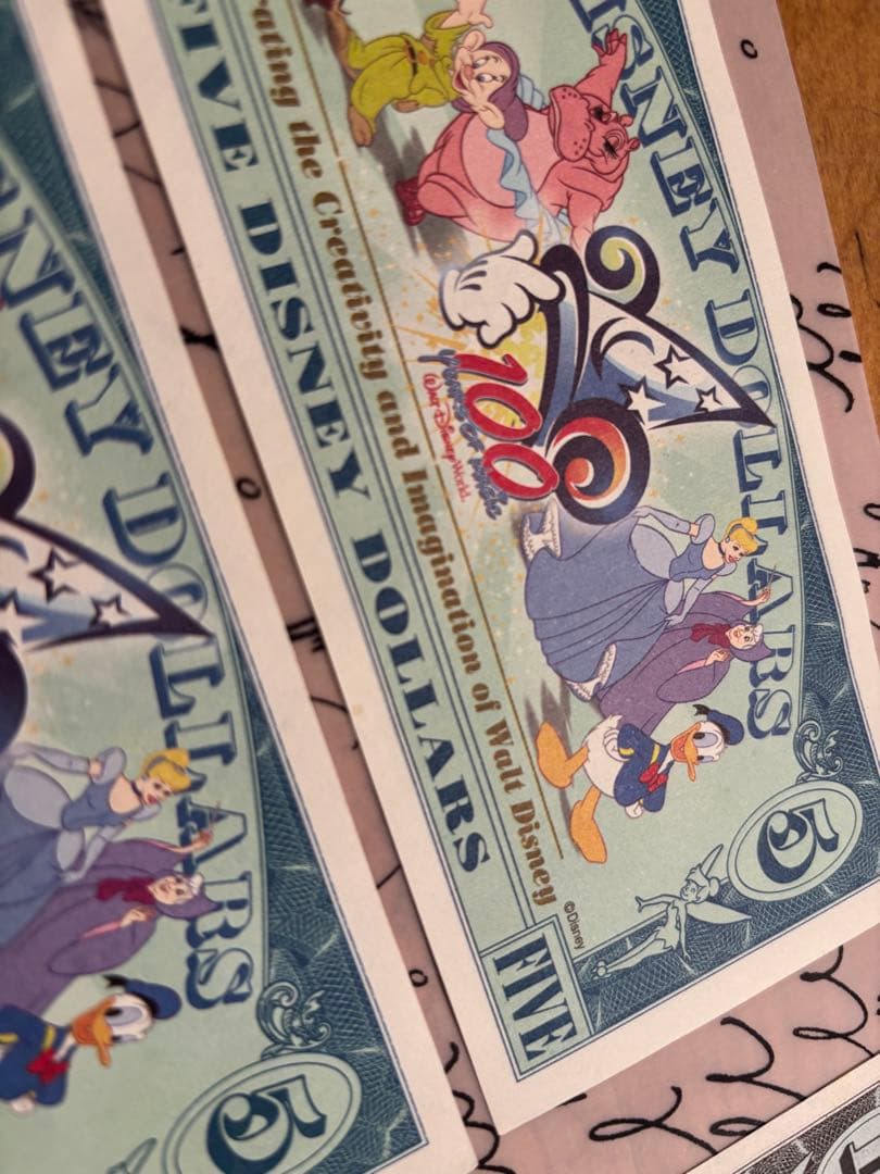 【即日発送】ディズニーダラー　Disney Dollars