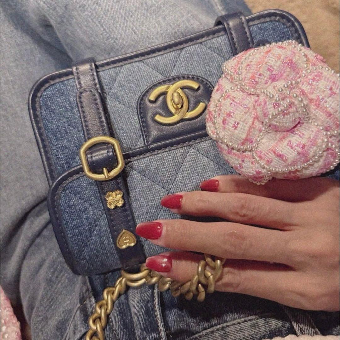 Aria_Vintage 　CHANEL コサージュ　ツイードピンク