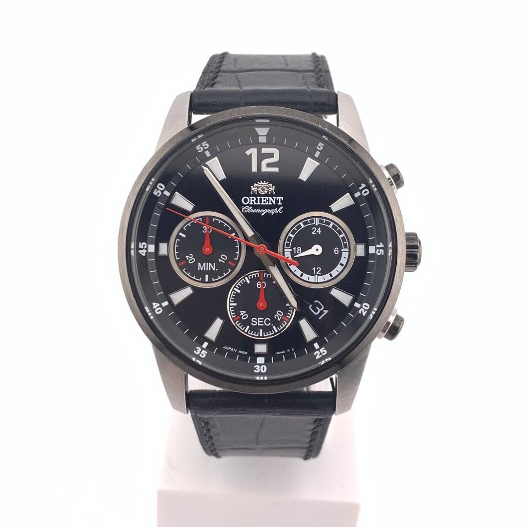 7-4704 ORIENT RMD0-UAA0 クロノグラフ ブラック腕時計
