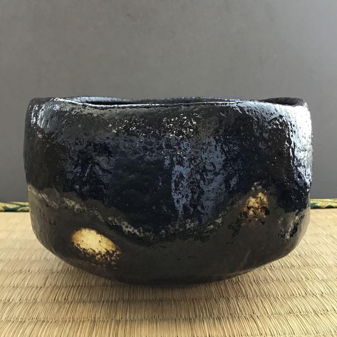 茶道具　黒茶盌　幕釉黒楽　小川裕起夫(長楽の息子)作　共箱　S5CW