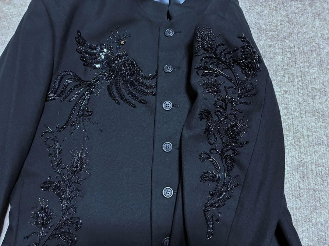 ◆FICCE UOMO ヨシユキコニシ ビーズ装飾マオカラ―ジャケット/美品◆