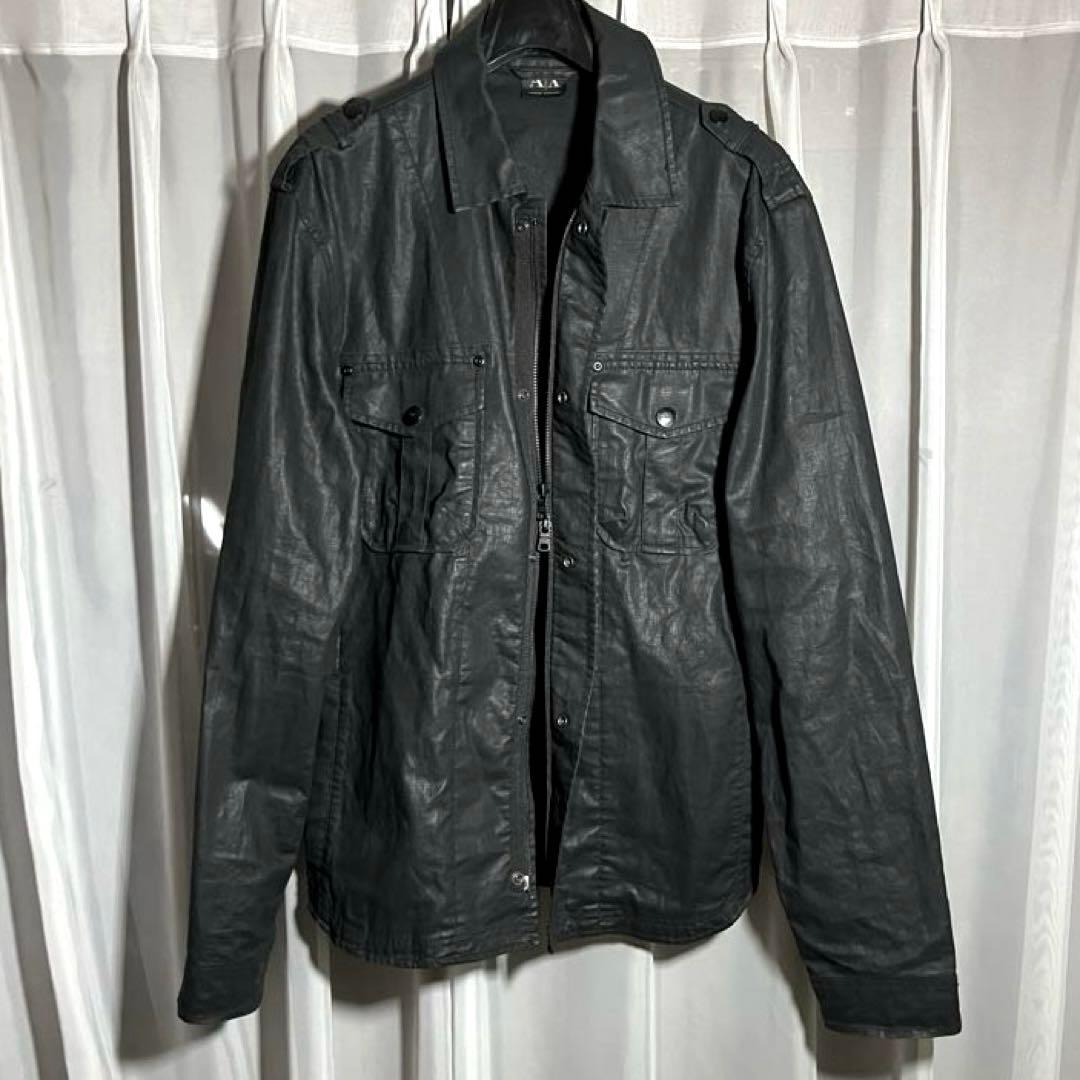 e*t様 ARMANI archive コーティングジャケット　ダブルジップsu