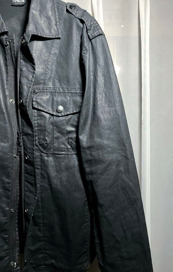 e*t様 ARMANI archive コーティングジャケット　ダブルジップsu