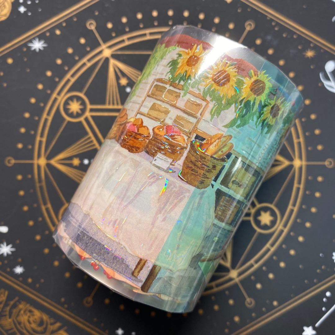 【9103】海外　マステ　3/5/巻　貝殻光マスキングテープベーカー　お店背景系