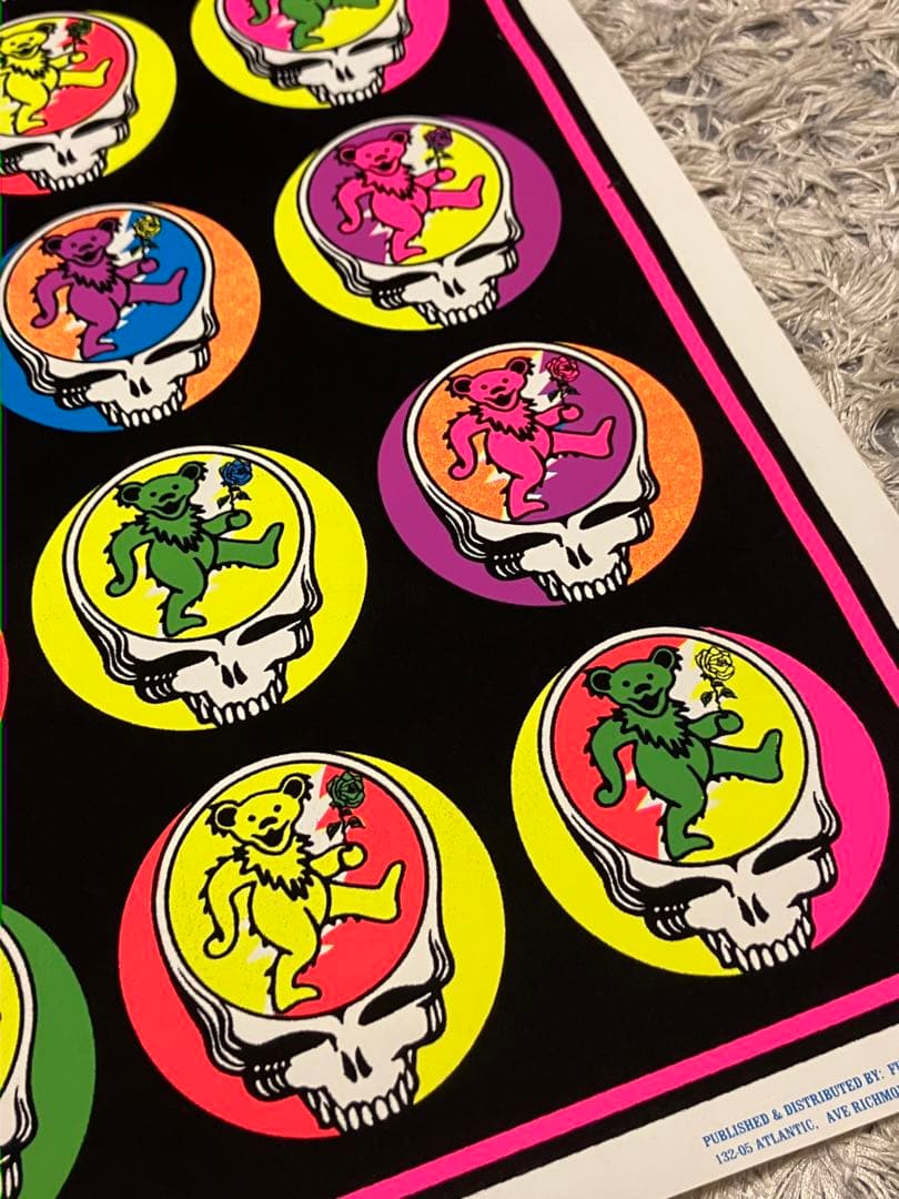 GratefulDead グレイトフルデッド ブラックライトポスター　希少品