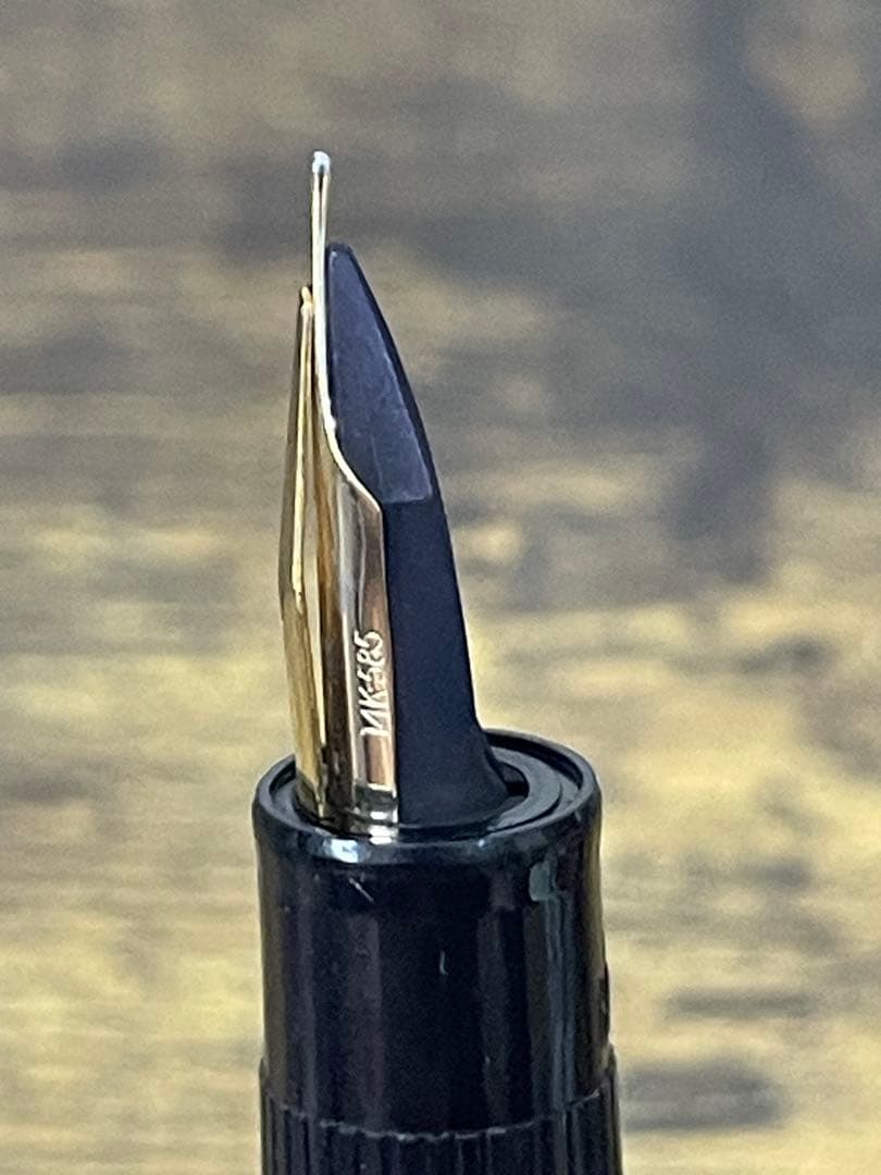 試筆のみ　初代　ジャスタス　14金　ゴールド　万年筆　パイロット　嵌合式　中字