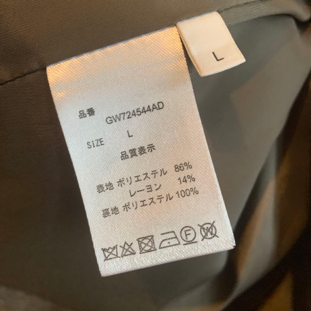 GLOBAL WORK 軽やかストレッチ衿2WAYコート　ヘリンボーン　L