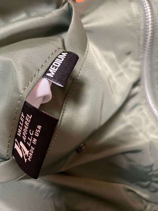 中田商店VALLEYAPPARELバレイアパレルフライトジャケット　カーキ