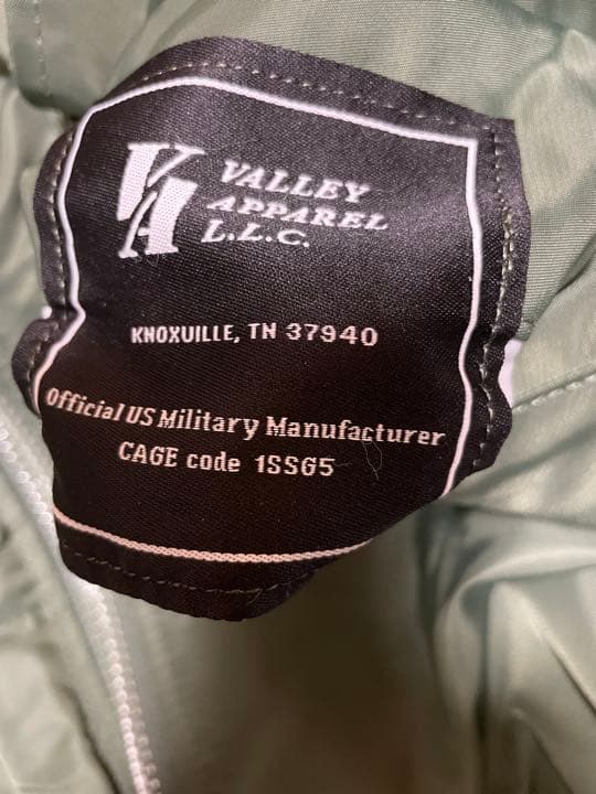 中田商店VALLEYAPPARELバレイアパレルフライトジャケット　カーキ