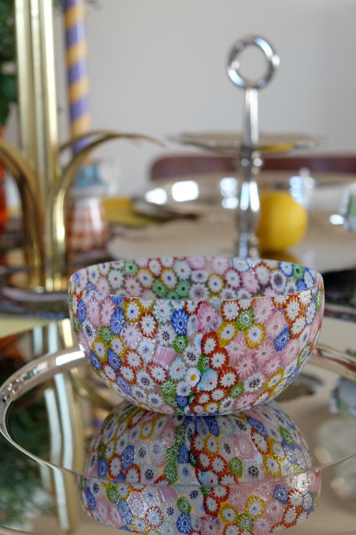 ベネチアンガラス ミルフィオリ 茶碗 舩木倭帆/黒木国昭/藤田喬平/江波冨士子