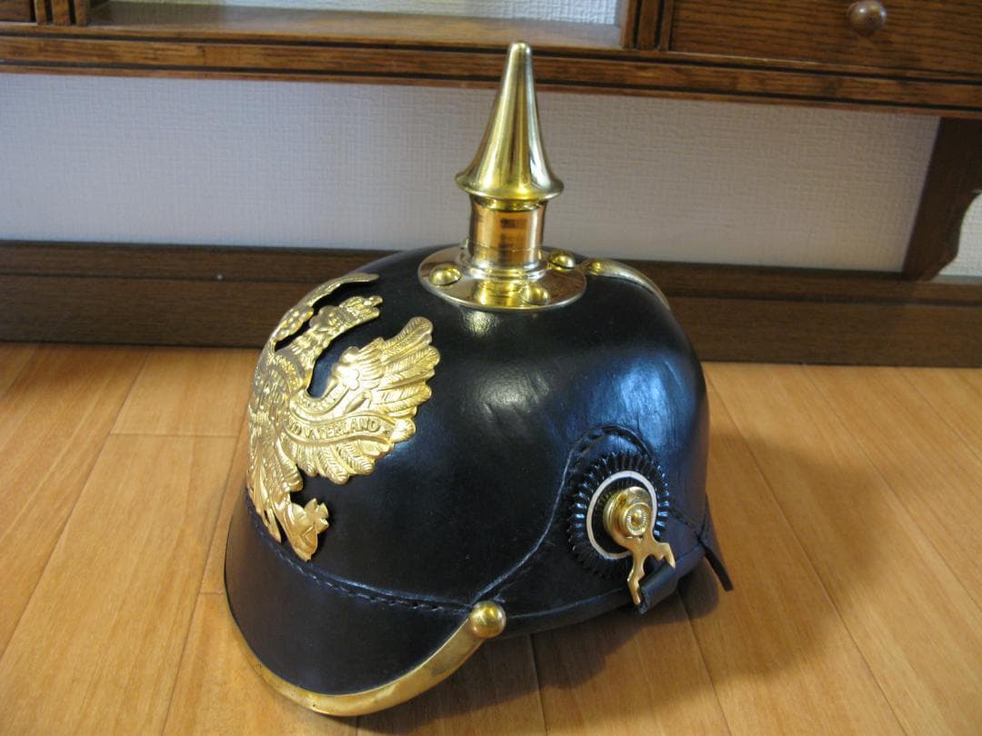 WW1ドイツ帝国軍 ヘルメット ピッケルハウベ 兵・下士官用 レプリカ レザー