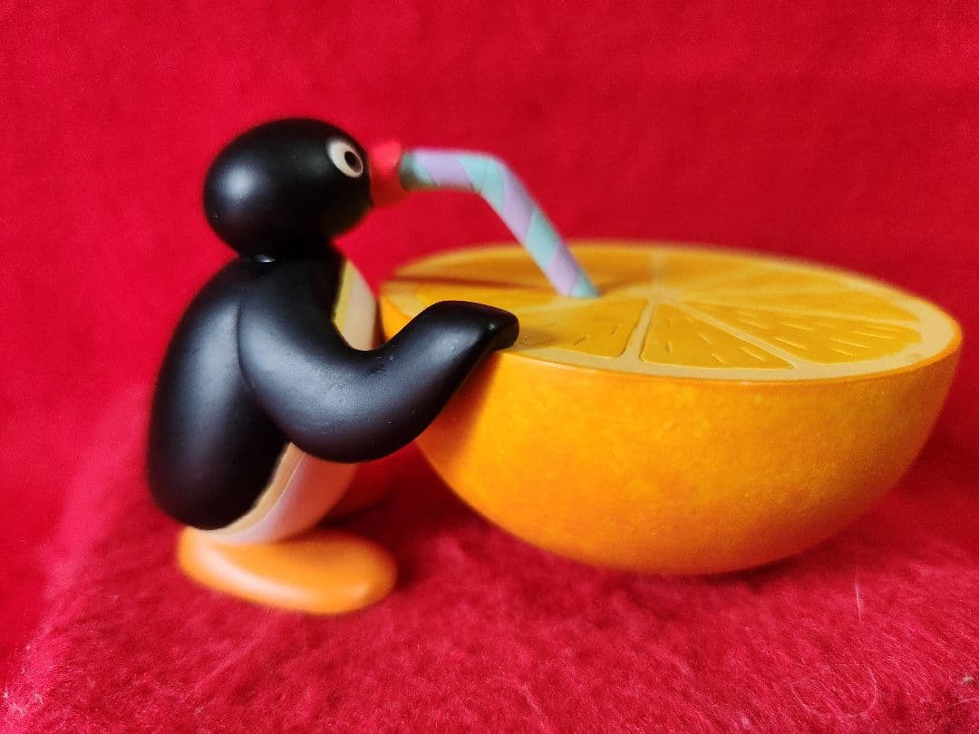 ピングー　オレンジ　ポリレジン　フィギュア　pingu