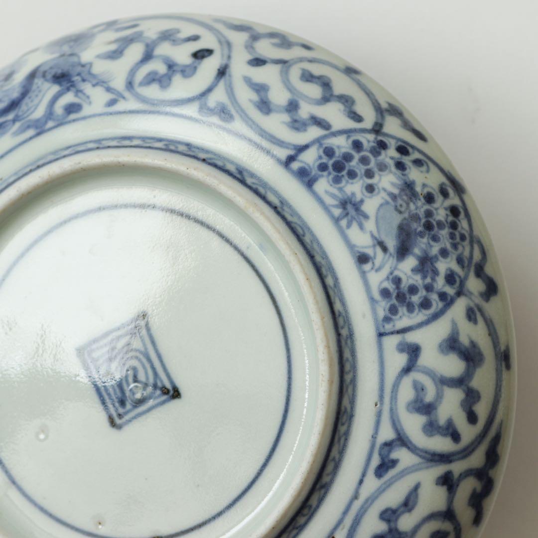 伊万里　古伊万里　江戸　中期　麒麟　梅　鶯　うぐいす　蛸唐草　4寸皿