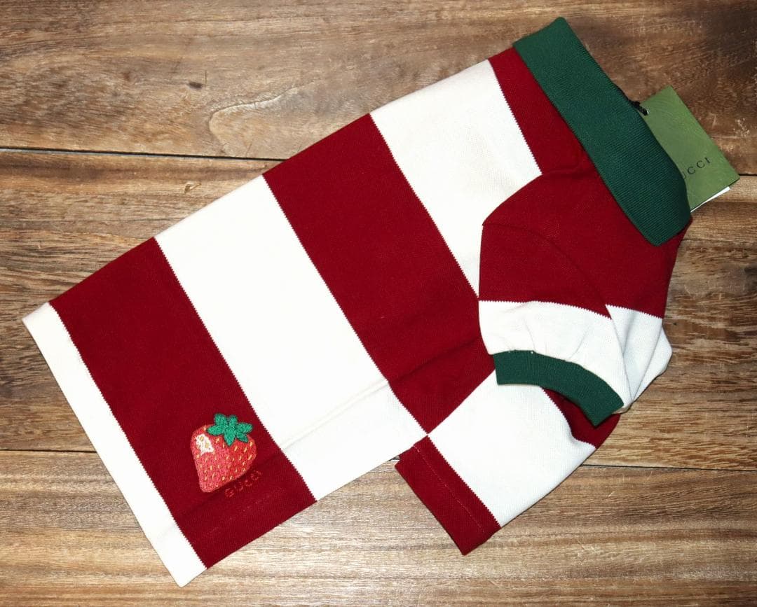 新品 GUCCI ペットコレクション ビッグストライプシャツ (Lサイズ)　Ⓗ
