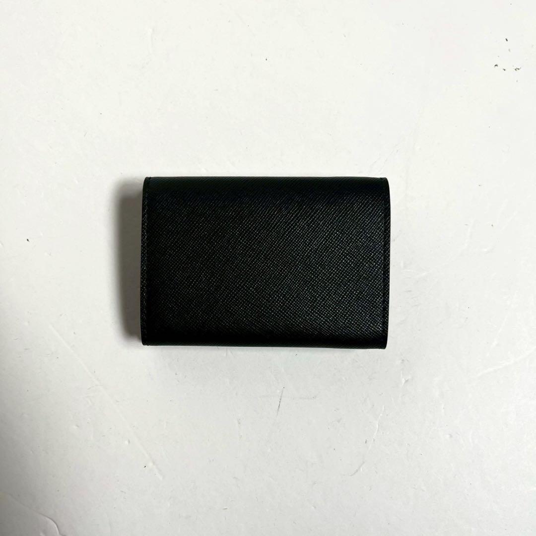 【極美品・付属品完備✨】マルニ ミニウォレット 三つ折り レザー トランク 黒