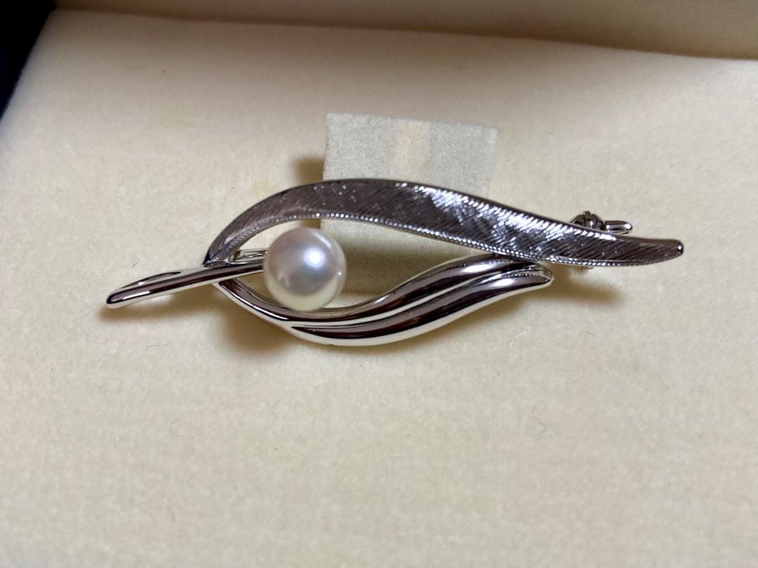 TASAKI シルバー 真珠 ブローチ