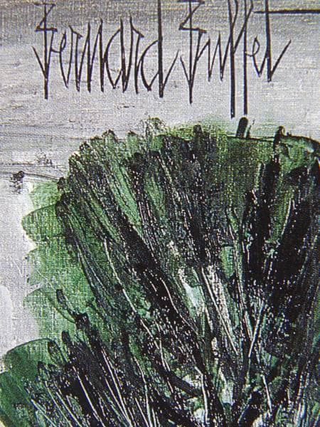 ベルナール・ビュッフェ、「青い屋根の家」、希少な画集より