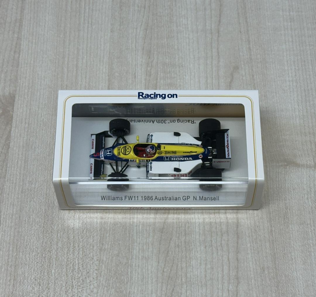 新品 1/43 スパーク レーシングオン特注 ウィリアムズ ホンダ FW11